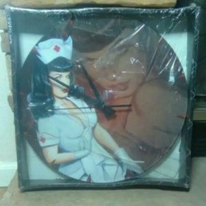 Bettie Page Clock